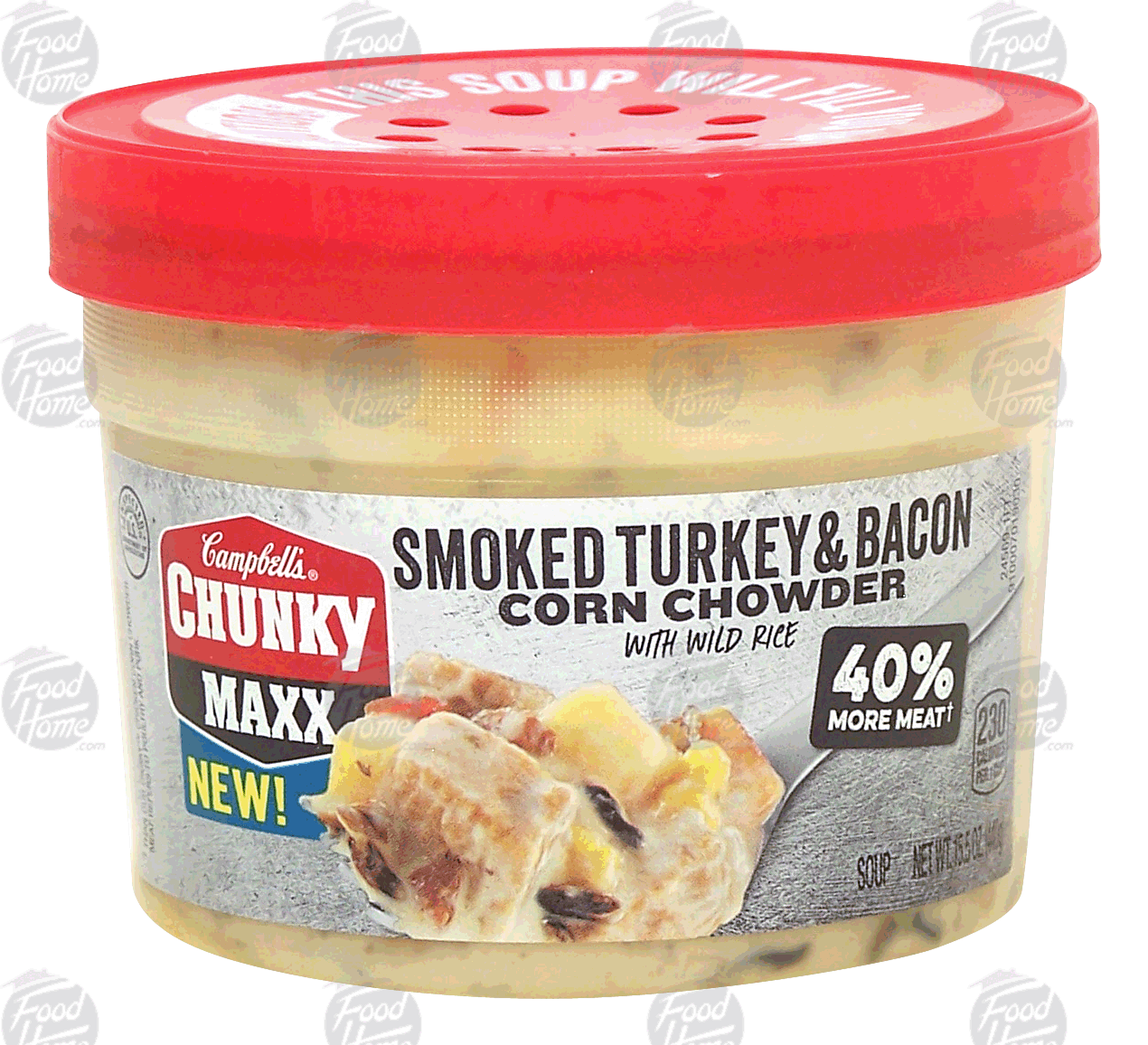 Campbell's Chunky Maxx smoked turkey & bacon corn chowder with wild rice Full-Size Picture